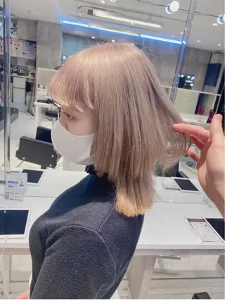 セミロング カラー 【毎朝セット3分】 メンズパーマ　真人のヘアスタイル