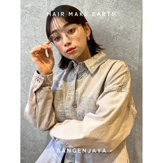 ミディアム hair make earth 🪡のヘアスタイル