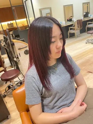 セミロング カラー Hika.ハイトーン 髪質改善🩵ᩚ🫧のヘアスタイル