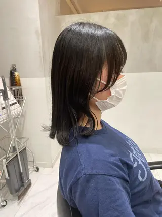 ミディアム オリーブ カラー✨有坂映哉のヘアスタイル