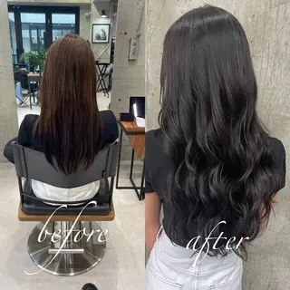 ロング カラー ヘアアレンジ TATSUYA アートディレクターのヘアスタイル