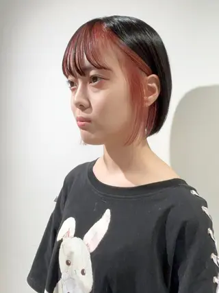 ショート カラー スキバサミを使わない カット🌼唯🌼のヘアスタイル
