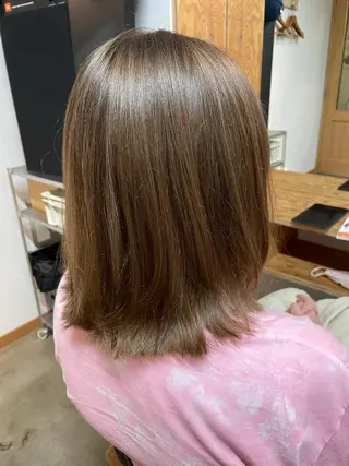 ミディアム 暖色ボブ 🍊rikakoのヘアスタイル