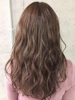 セミロング カラー パーマ 【公式】amble luxe池袋東口🩷のヘアスタイル