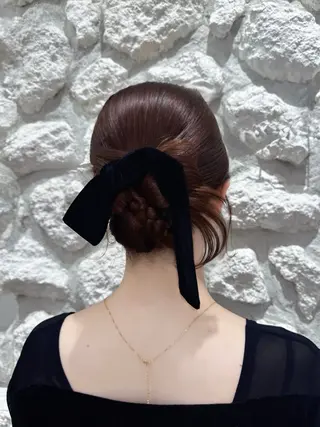 セミロング ヘアアレンジ Yuzuha .のヘアスタイル