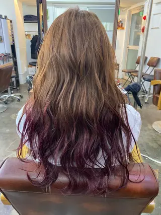 ロング カラー ヘアアレンジ 【艶髪×韓国風】 毛流れ職人 RYOのヘアスタイル