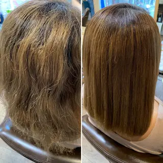 セミロング 凪の 旅先のヘアスタイル