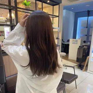 ロング mao♡ベージュ/ 顔周りカットのヘアスタイル
