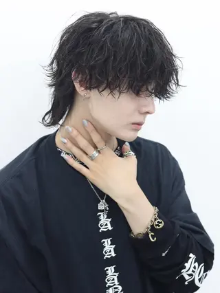 セミロング カラー パーマ ヘアアレンジ メンズ メンズ特化❤️‍🔥 RIKU❤️‍🔥のヘアスタイル