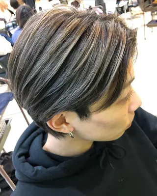 ショート カラー パーマ ヘアアレンジ メンズ yasu ヤスのヘアスタイル