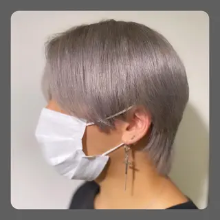 ショート カラー メンズ 白髪ぼかしハイライト 🥇店長JUKIYAのヘアスタイル