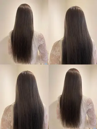 ロング カラー 金島 青のヘアスタイル
