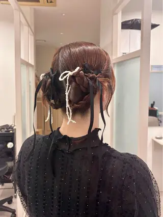 ヘアアレンジ ヘアアレンジ🪽🎀 艶カラー/天王寺のヘアスタイル