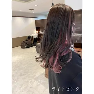 セミロング カラー 坂井田 浩樹のヘアスタイル