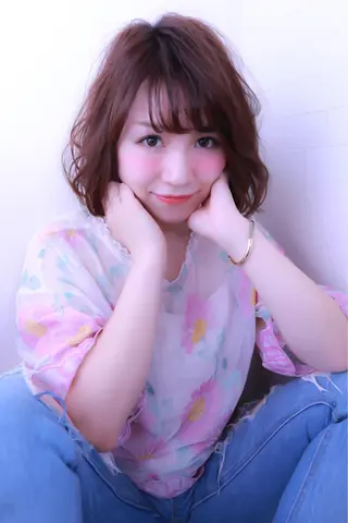 ショート カラー パーマ IVY villa Suzu.のヘアスタイル