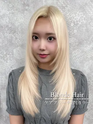 ロング カラー ダブルカラー特化💍 tiam💍韓国ヘアのヘアスタイル