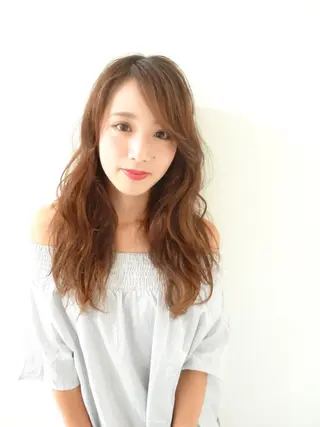 セミロング ロング _WHITE高槻店 yusukeのヘアスタイル