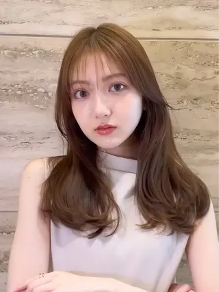 セミロング カラー 🦋韓国系指名No1 店長/圓山 祐也🦋のヘアスタイル