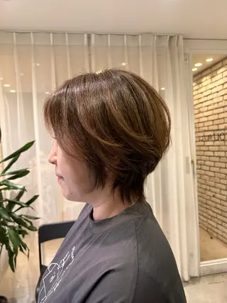 ショート 🤎オリーブカラー× パーマ特化💫森口のヘアスタイル