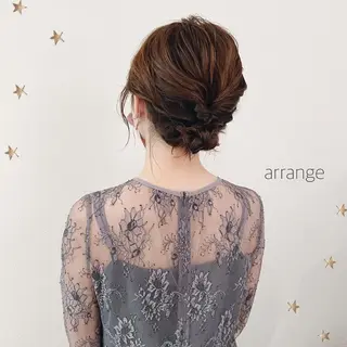 ミディアム ヘアアレンジ 市川 千夏のヘアスタイル