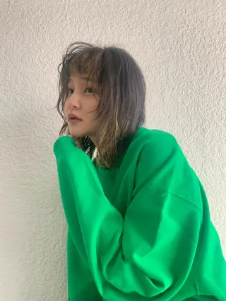 ミディアム カラー ‪🌿パーマ大好評 メンズ特化🌿ワタルのヘアスタイル