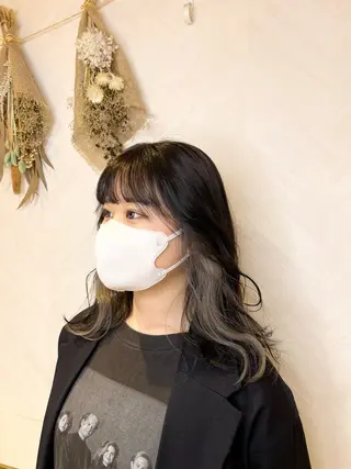セミロング 色気レイヤースタイル 洒落色気ヘアマサトのヘアスタイル