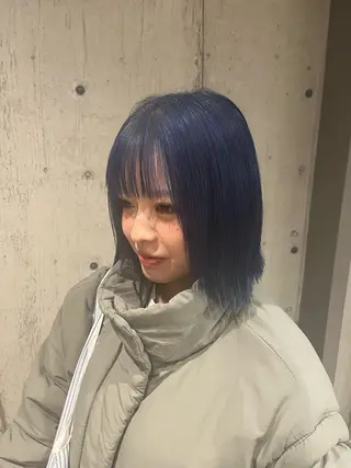 ミディアム カラー ヘアアレンジ ボブ×艶カラー 特化・リクト💥のヘアスタイル