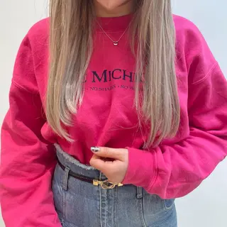 ミディアム レイヤー/ハイトーン 🫧‪Erikaのヘアスタイル