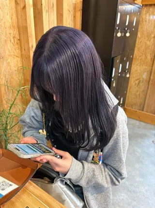 カラー まろみ暖色×ボブ ×chia🕯のヘアスタイル
