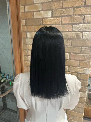 ミディアム シャドウパーマ/ 波巻きパーマ/三鷹のヘアスタイル