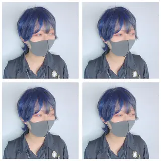 ミディアム カラー 似合わせ/ブリーチ カラー.岡田友仁のヘアスタイル