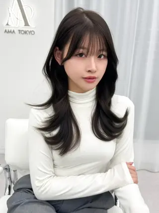 ミディアム カラー ヘアアレンジ 顔周り&ミディアム 特化/池袋/kokiのヘアスタイル