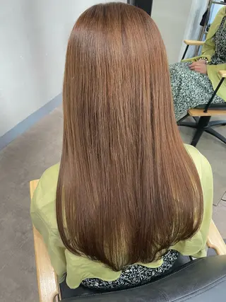 セミロング カラー レイヤーカット 韓国ヘアayameのヘアスタイル