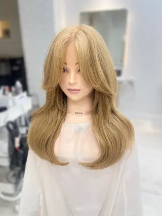 ロング 中顔面短縮 顔まわり新田大翔のヘアスタイル