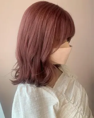 セミロング カラー hub hair レイヤー/透明感のヘアスタイル