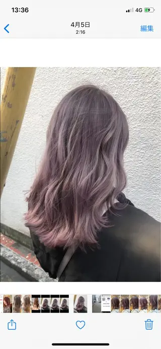 セミロング カラー 白髪ぼかし×デザイン 🕊️🫧ホウジョウのヘアスタイル