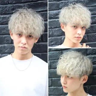 ショート カラー パーマ ヘアアレンジ メンズ 【メンズヘアの匠】 タニ 心斎橋 アメ村のヘアスタイル