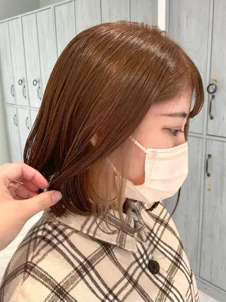 ミディアム カラー 中川 茜里のヘアスタイル