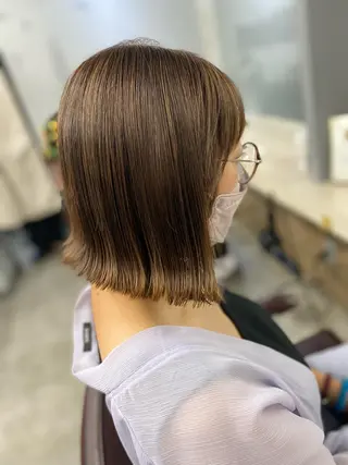 セミロング カラー opus 店長大和 レイヤー/赤み消しのヘアスタイル