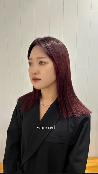 セミロング カラー ブリーチなしWカラー ／レイヤー🎀マリノのヘアスタイル