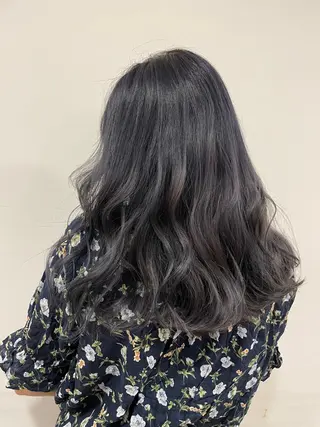 セミロング カラー aini上本町 吉元直明のヘアスタイル