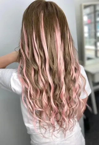 ロング カラー ヘアアレンジ メンズ 🧡可愛い色落ち🧡 ハイトーン特化🧡のヘアスタイル