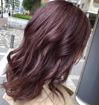 セミロング カラー 髪質改善⭐️ 桜場のヘアスタイル