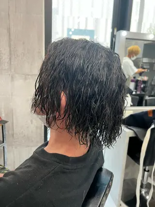 ミディアム メンズ メンズパーマ名人 TAKUMAのヘアスタイル
