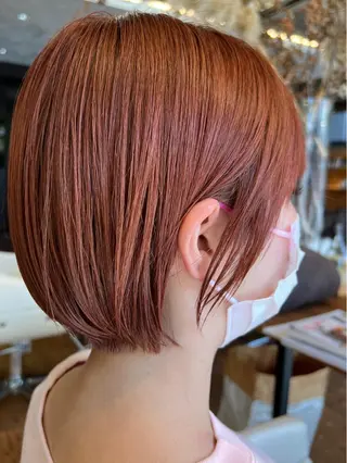 ショート カラー 両国駅徒歩1分⭐️ アイロン仕上げのヘアスタイル