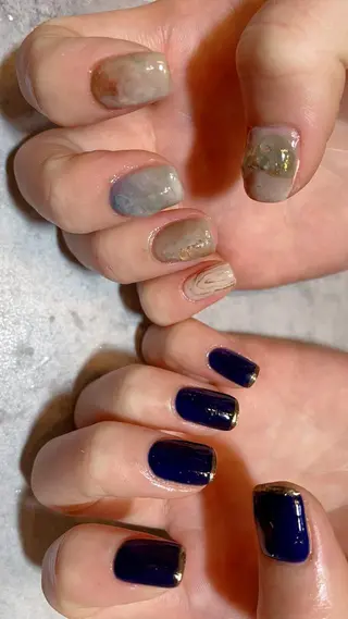 ネイル nail salon ラピスラズリのネイルデザイン