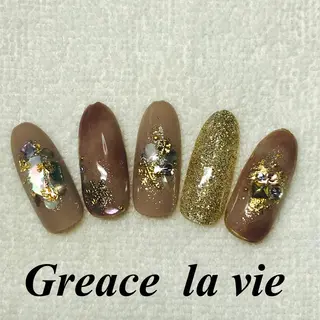 セミロング カラー パーマ キッズ ネイル マツエク・マツパ Greace  la vieのネイルデザイン