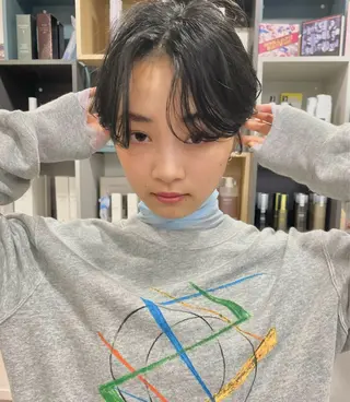 ショート パーマ ボブ/縮毛矯正/ レイヤー/塚田のヘアスタイル