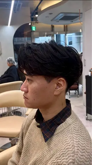 ショート パーマ ヘアアレンジ メンズ 久米 春輝のヘアスタイル