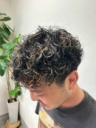 パーマ メンズ 星野 真壱のヘアスタイル